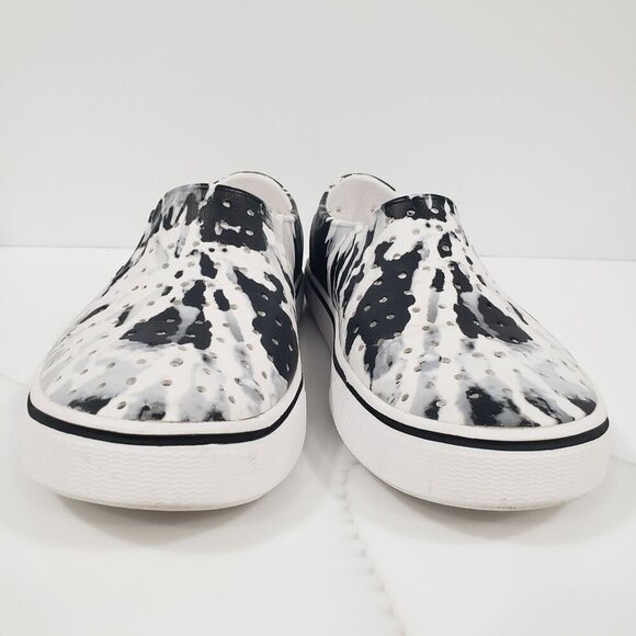 Native Unisex Slip On Athletic Miles Print B & W Tie Dye Vacation Size M5 W7 - Picture 5 of 10